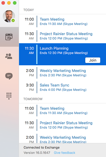 latest version of skype for business for mac
